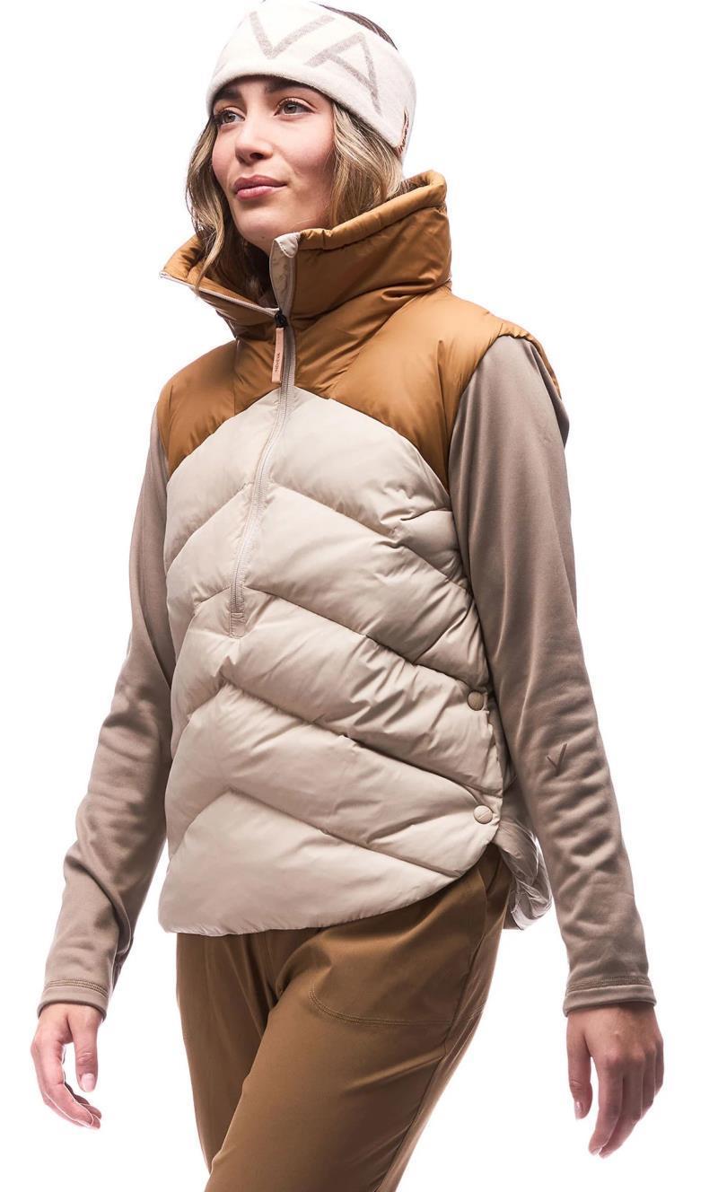 Huvila Insulated Down Sweater - Womens - fawn / flax cb 1