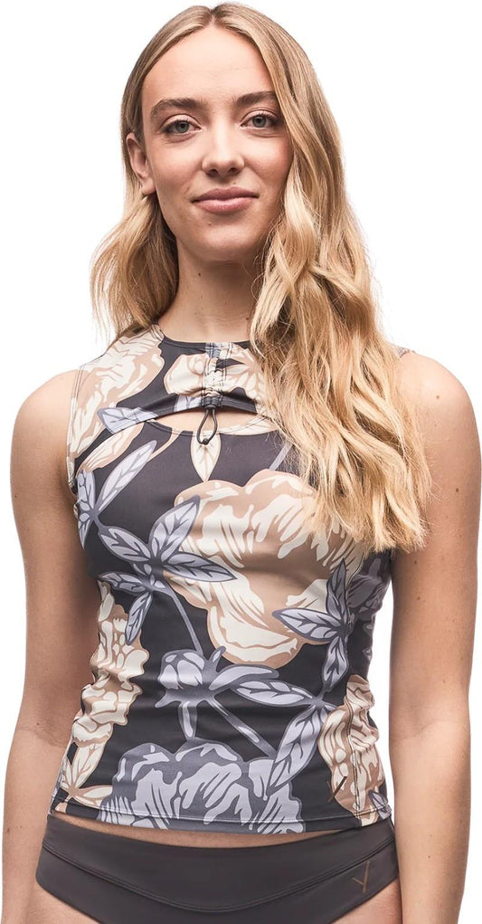 Joki Swim Top - Womens - moondust peony print 1