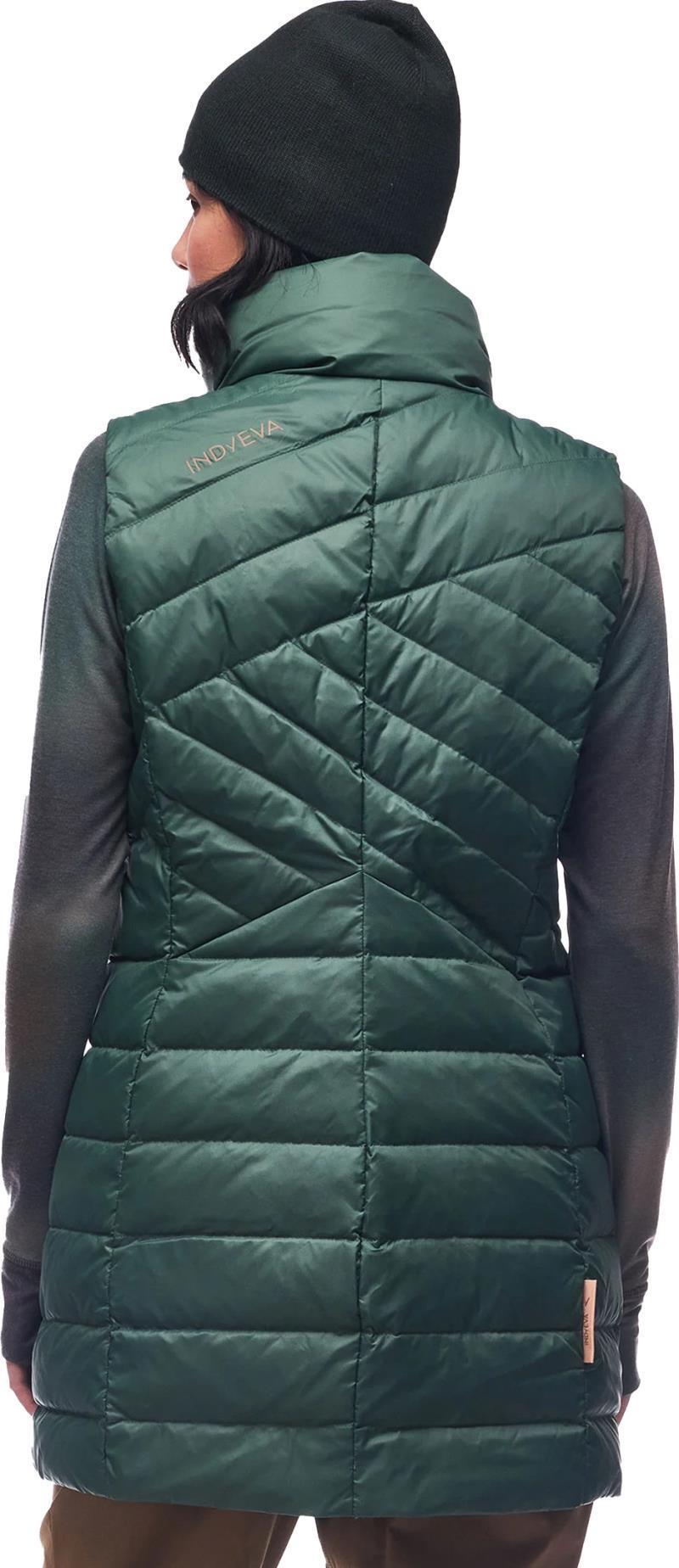 Kapa Down Insulated Long Vest - Womens - arugula 1