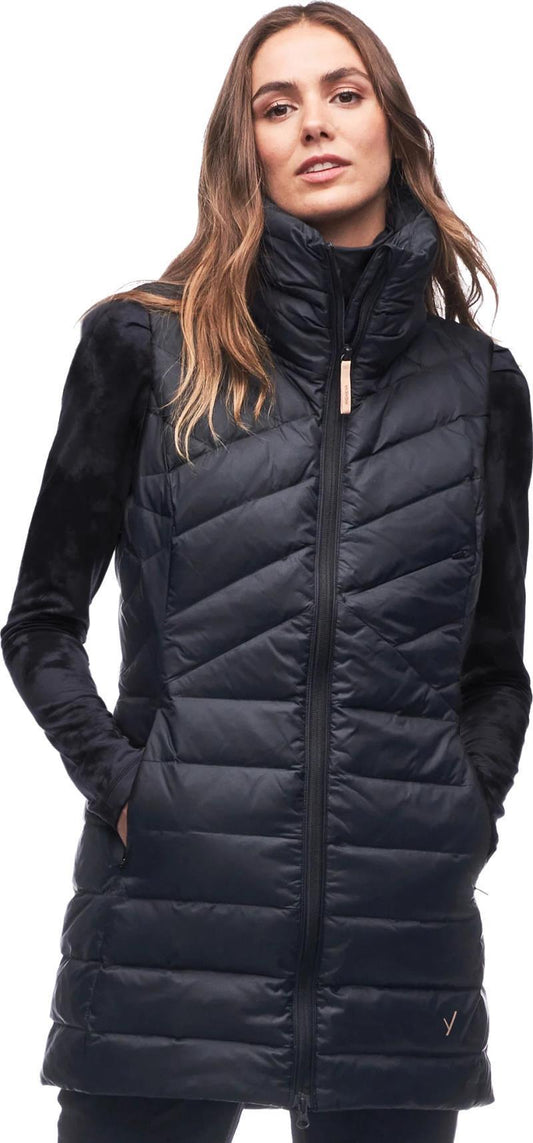 Kapa Down Insulated Long Vest - Womens - black 1