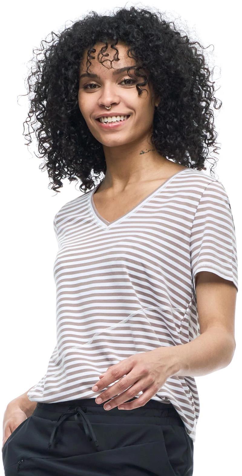 Kurak LT SS Shirt - Womens - Tortilla Daisy Stripe 1