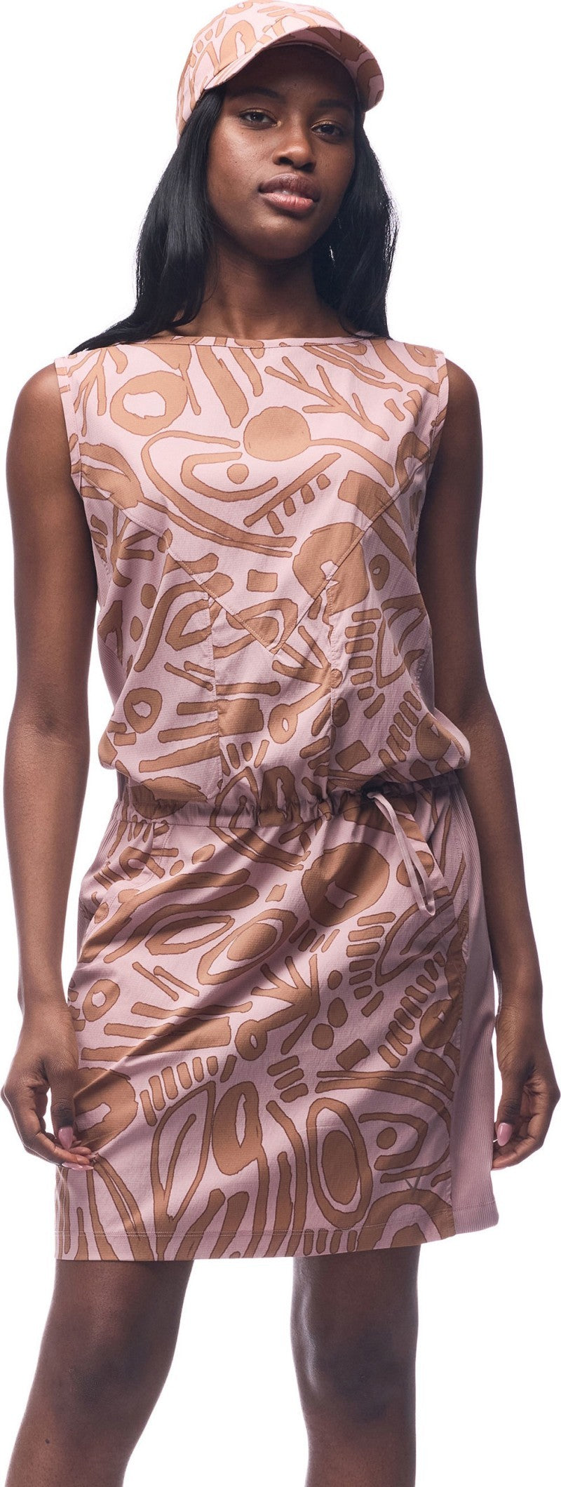 Laco IV Dress - pale rhodonite cyclone print 1