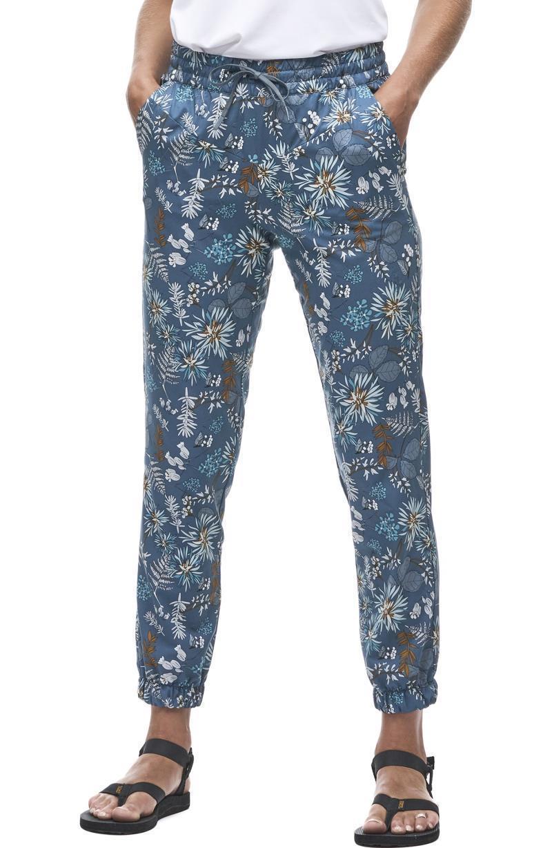 Lastik Light Woven Pants - Womens - Botanical Deep Sea Print 1