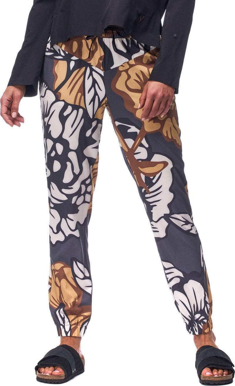 Lastik Pants - Womens - hematite piwonia print 1