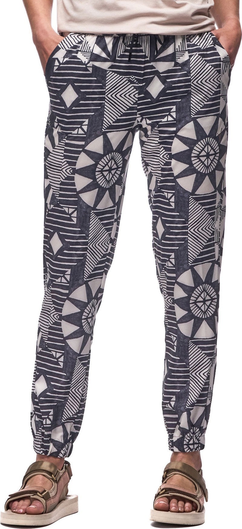 Lastik Pants - Womens - hematite slate print 1