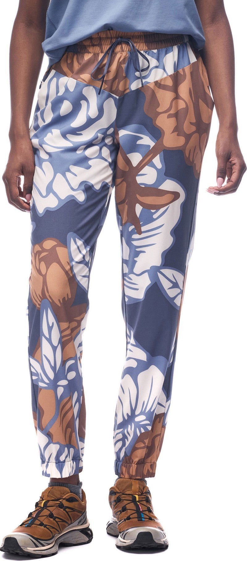 Lastik Pants - Womens - lagon piwonia print 1