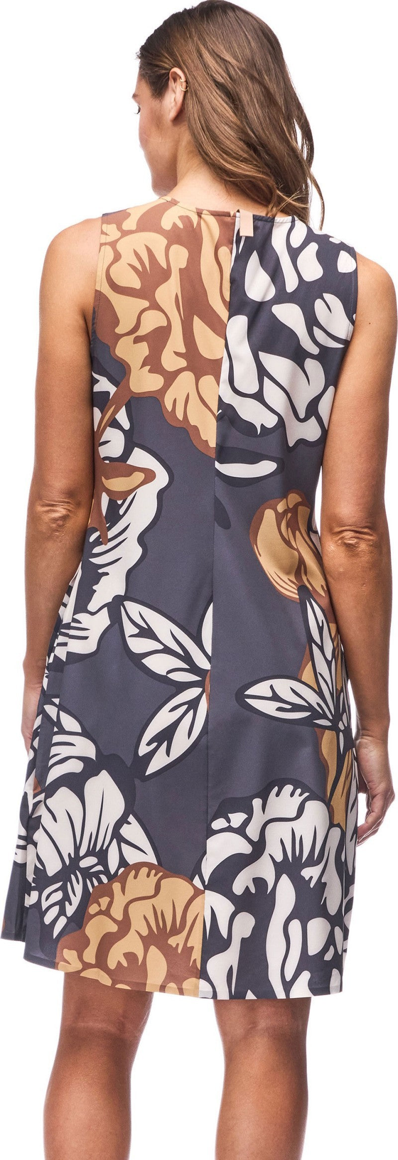 Lieve Dress - hematite piwonia print 1