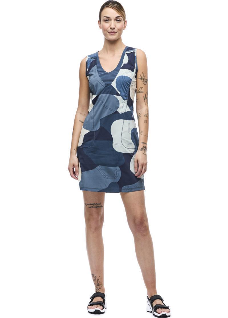 Liike III Dress - Prussian Topo Print 1