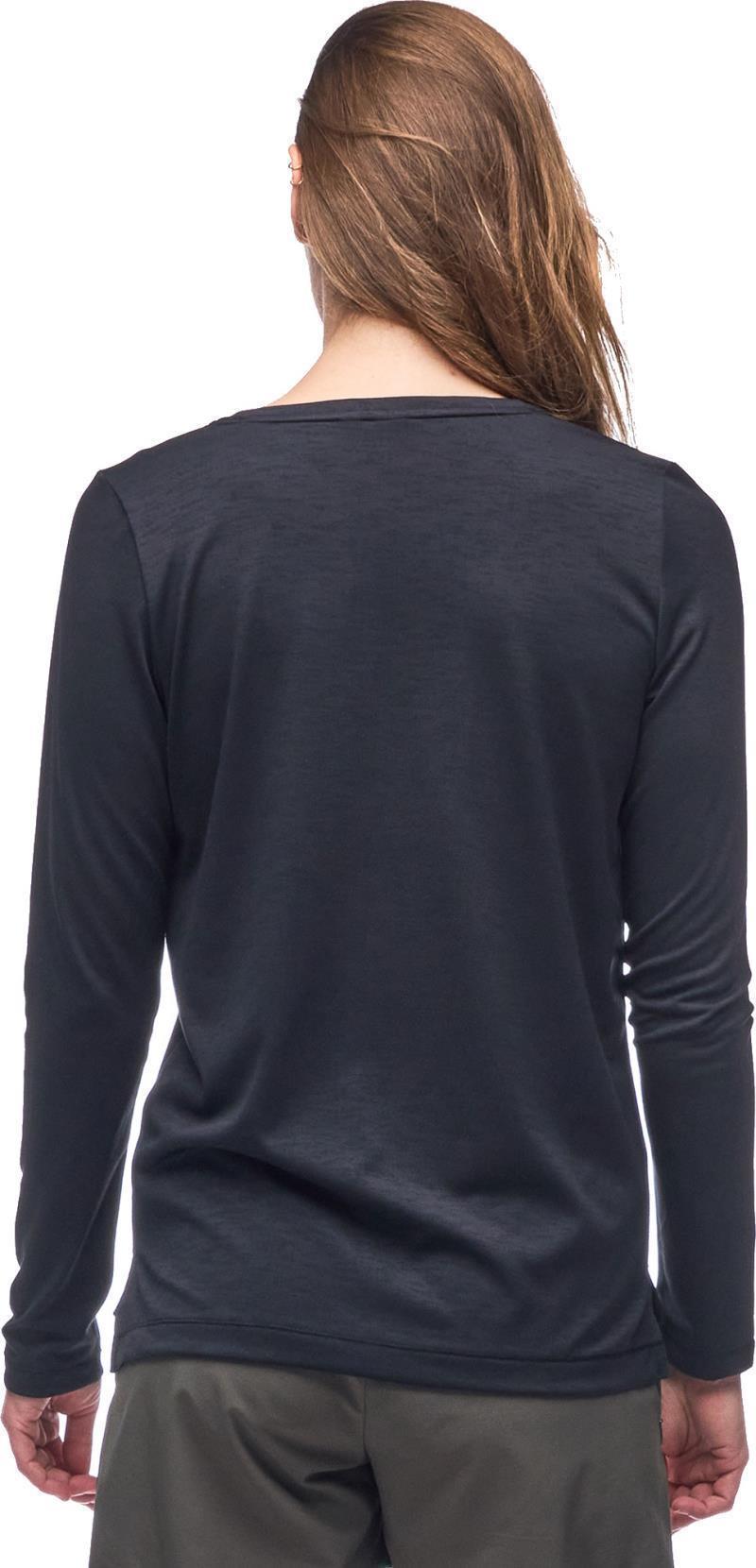 Luna LS V-Neck Shirt - Womens - Black 3
