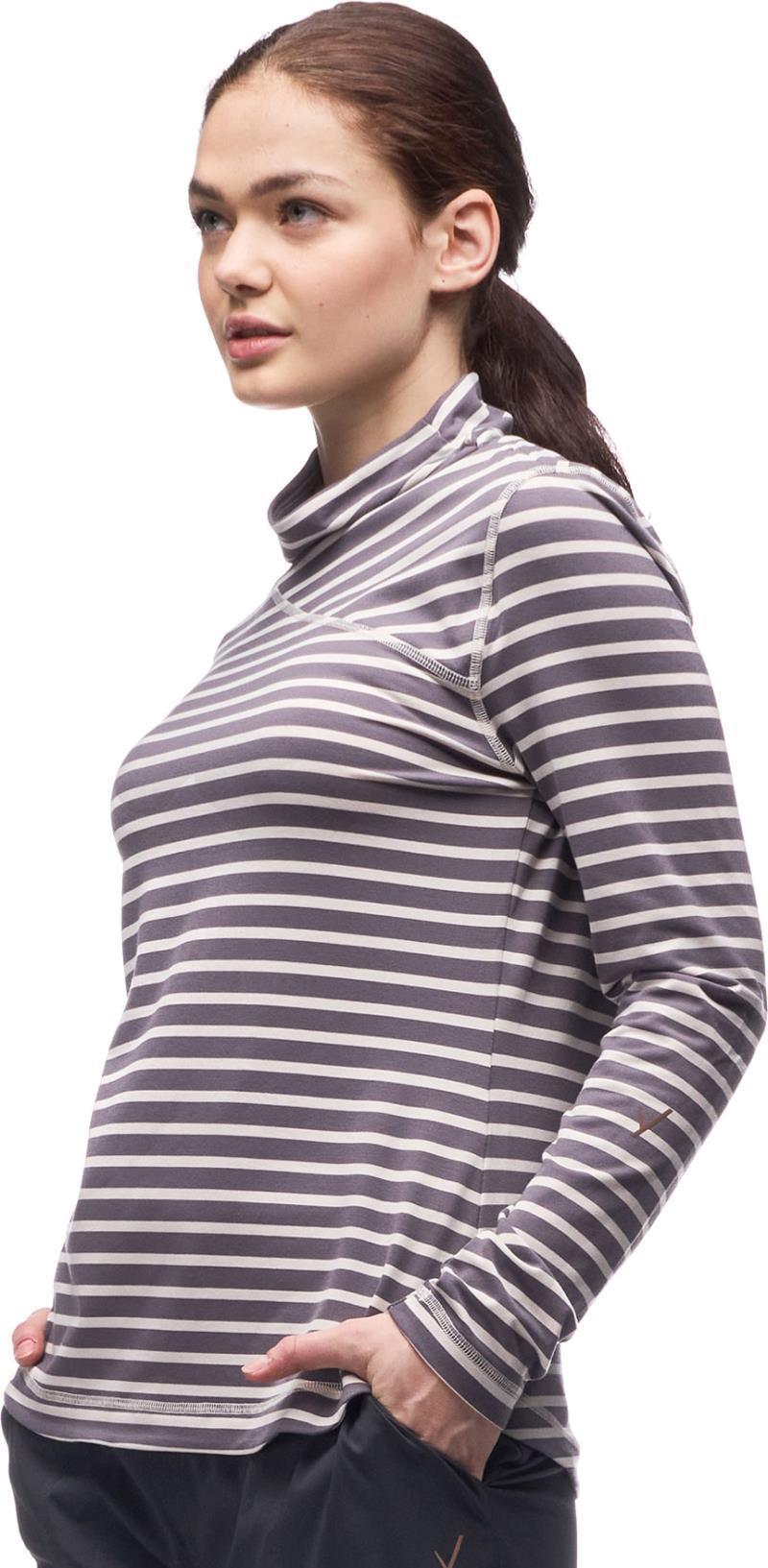 Luz Mock Neck Top - Womens - Titanium / Rain Stripe 2