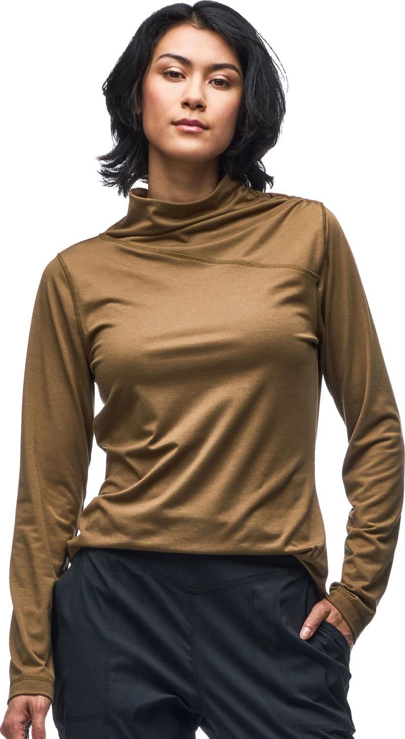 Luz Mock Neck Top - Womens - amber 1