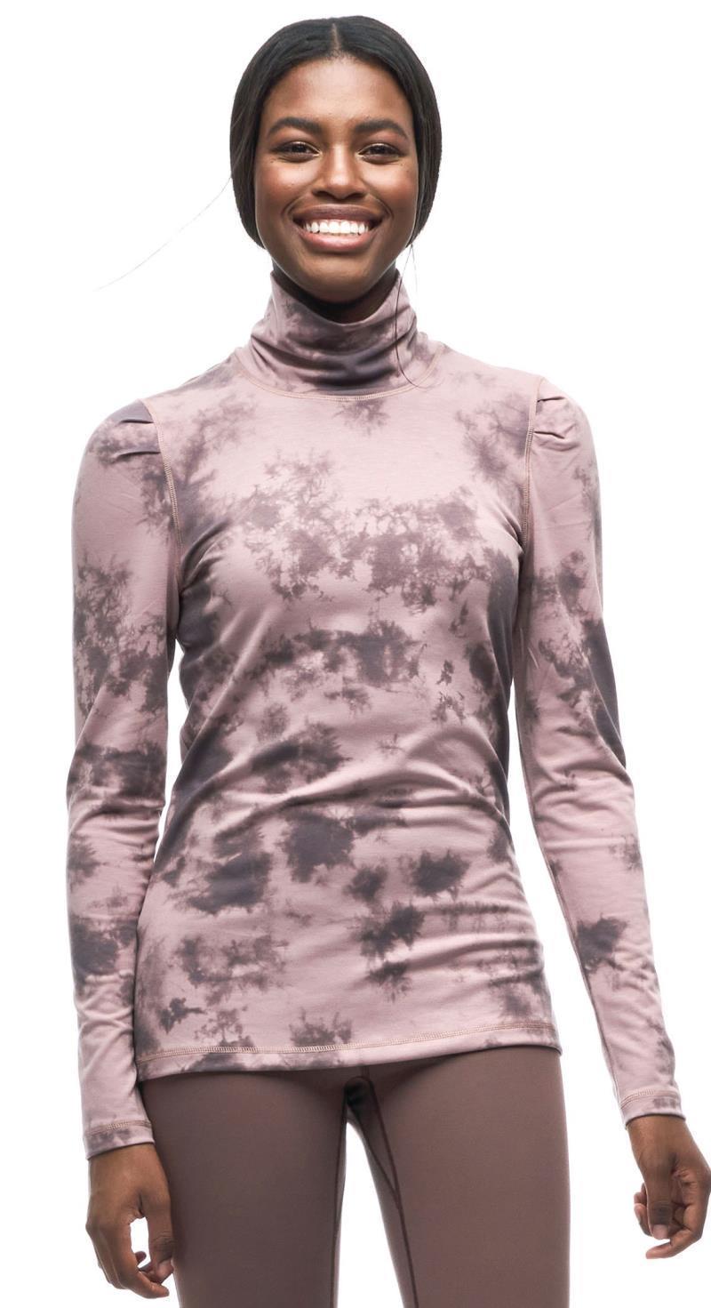 Matara LS Mock Neck Sweater - Womens - Sepia Rose Tie Dye 1