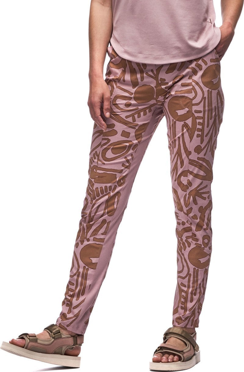 Matkailu IV Pants - Womens - pale rhodonite cyclone print 1