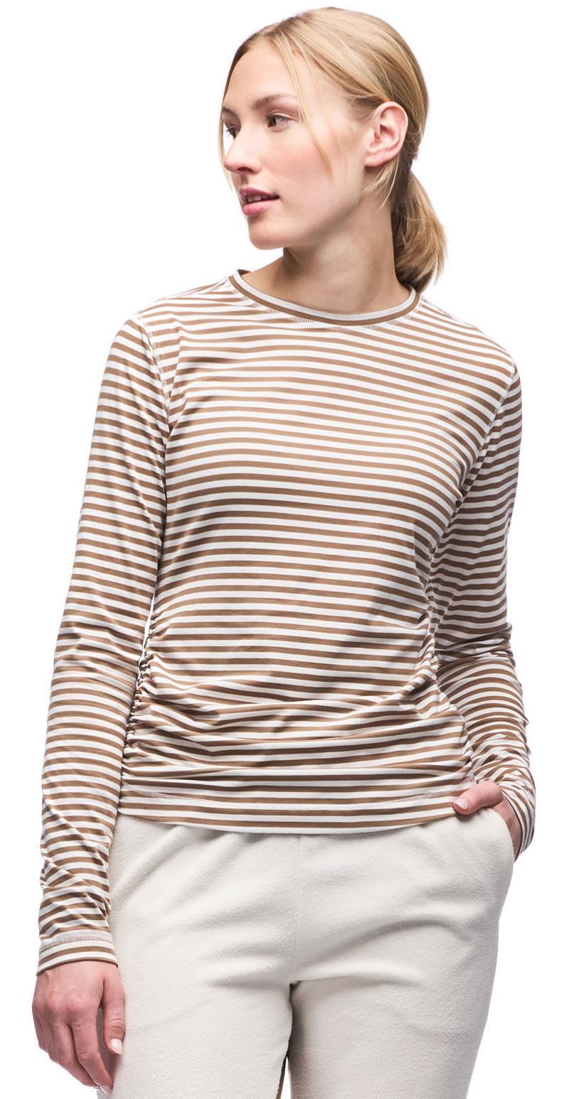 Milgin LS Crewneck Sweater - Womens - Baileys / Winter Cloud Stripe 1