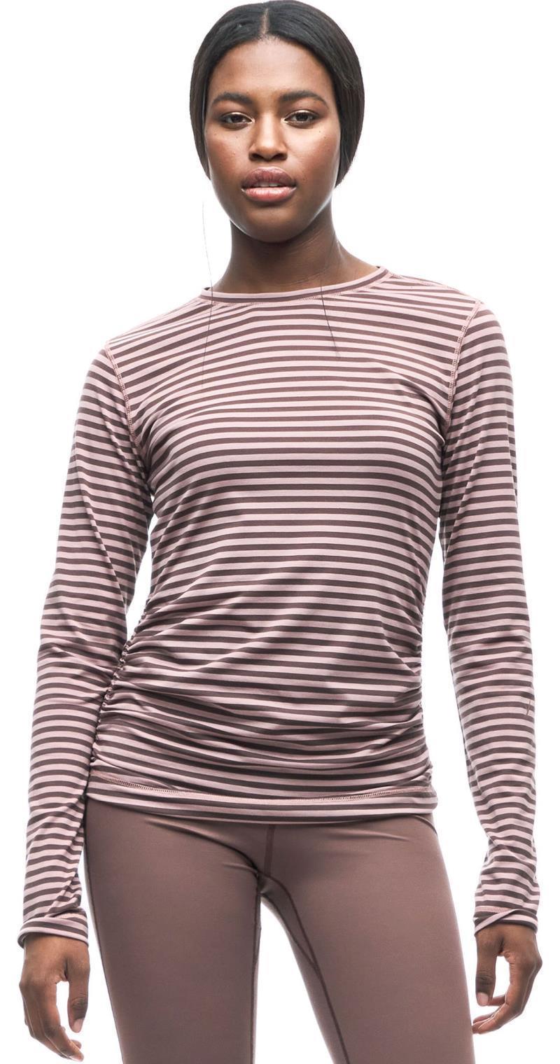 Milgin LS Crewneck Sweater - Womens - Sepia Rose / Muddy Stripe 1