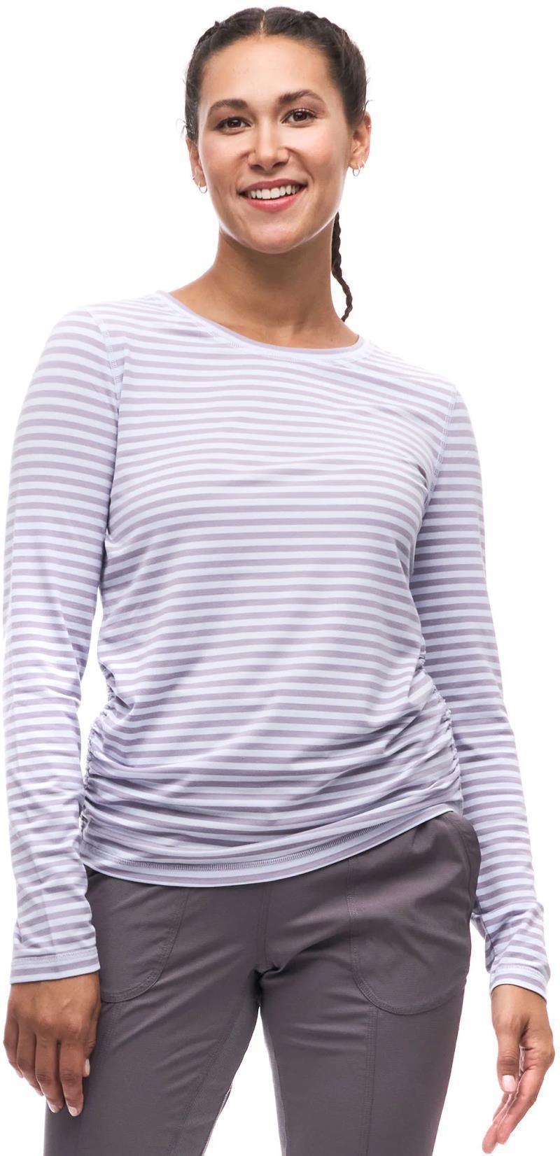 Milgin LT II LS Shirt - Womens - Fresh Blue Dusty Plum Stripe 1