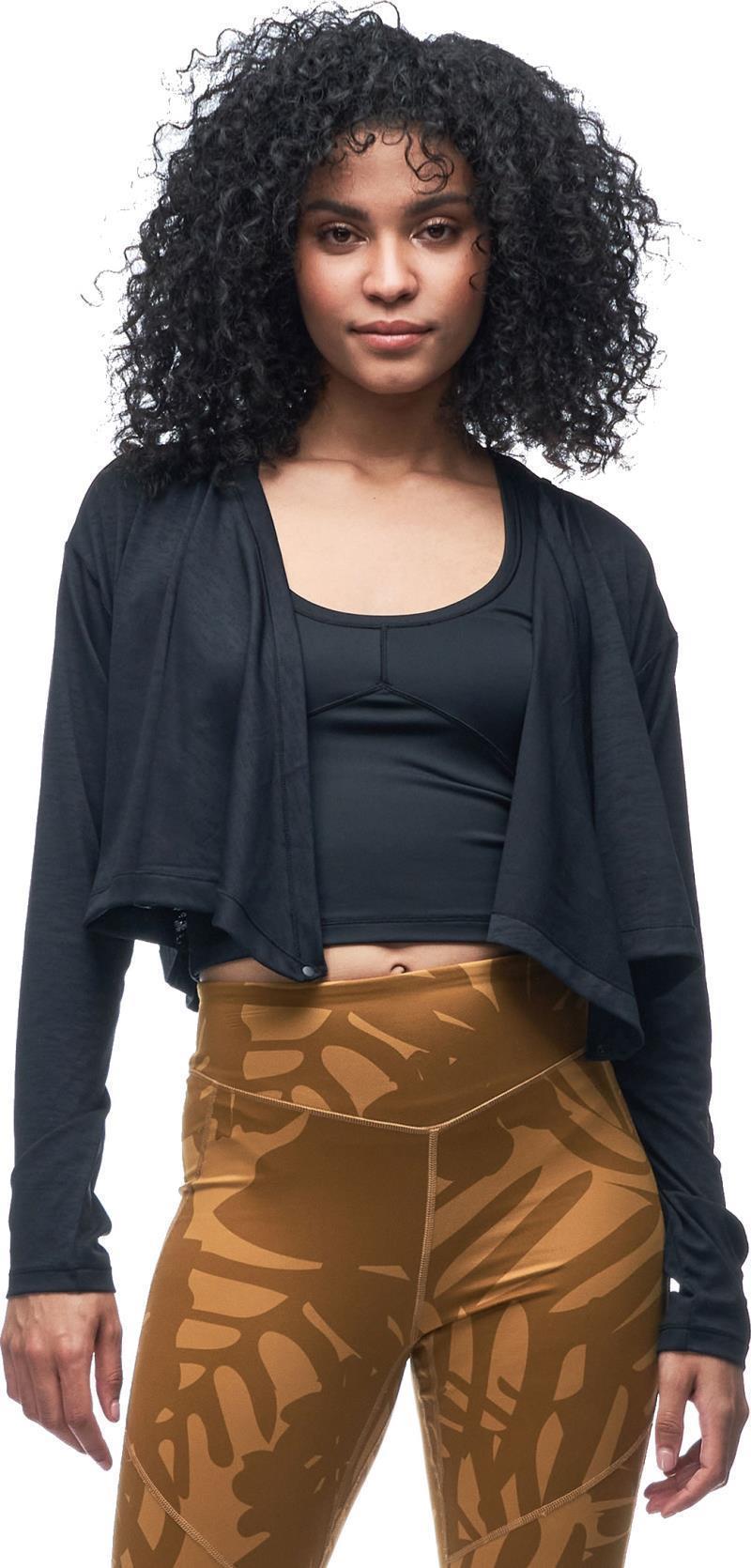 Milima LS Crop Cardigan - Womens - Black 1