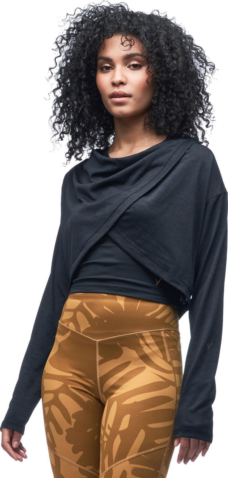 Milima LS Crop Cardigan - Womens - Black 2
