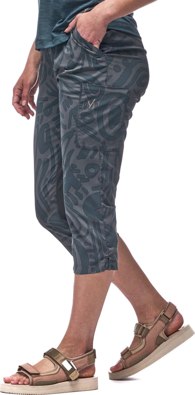 Nakato V Capris - Womens - sapino cyclone print 1