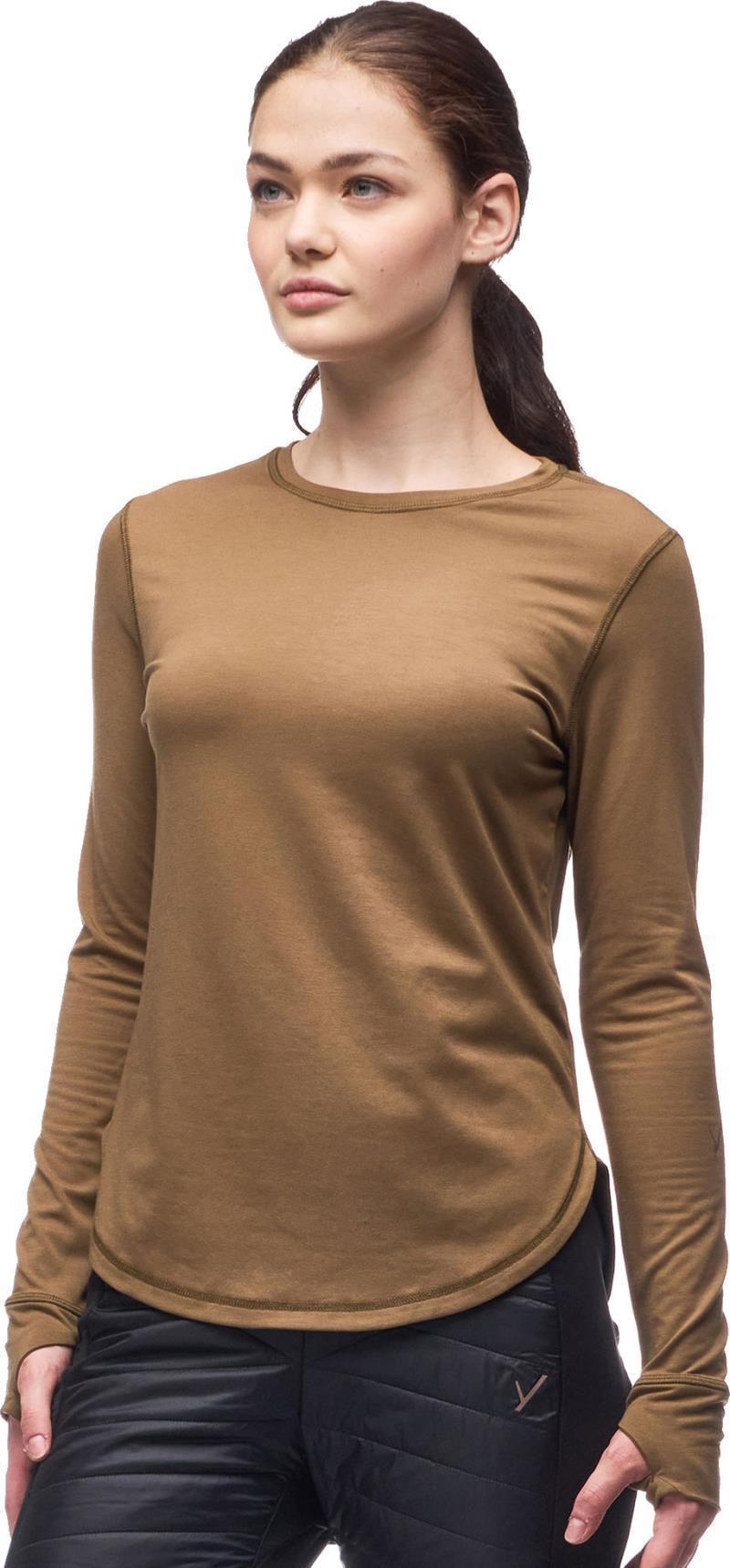Novara Crew Neck Top - Womens - amber 1