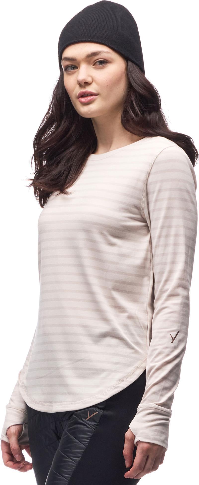 Novara Crew Neck Top - Womens - rain / shell stripe 1