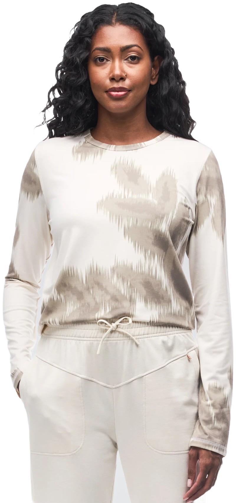 Novara III LS Crewneck - Womens - dusty cloud print 1