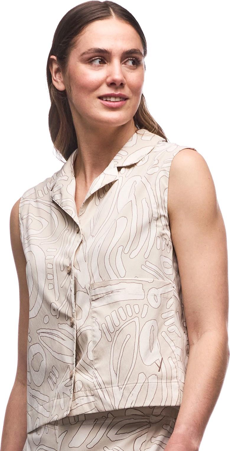 Paita Sleeveless Button Up - Womens - beach cyclone print 1