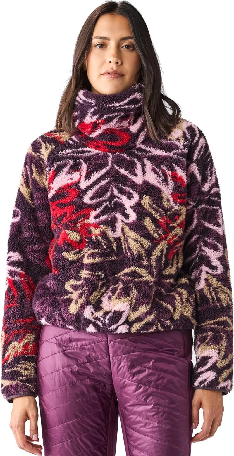 Pecora Sweater II - Womens - elderberry snowflake print 1
