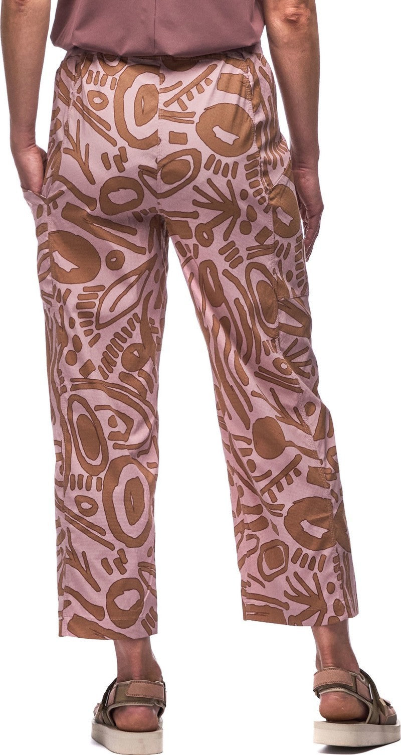 Pierna Pants - Womens - pale rhodonite cyclone print 1