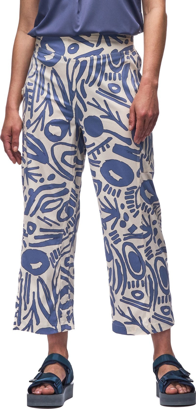 Pierna Pants - Womens - summer blue cyclone print 1
