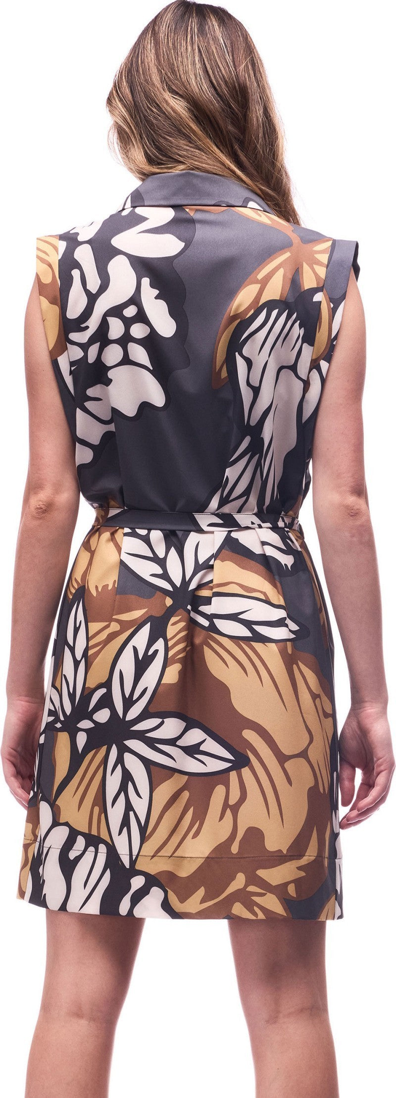 Pilvi Dress - hematite piwonia print 1