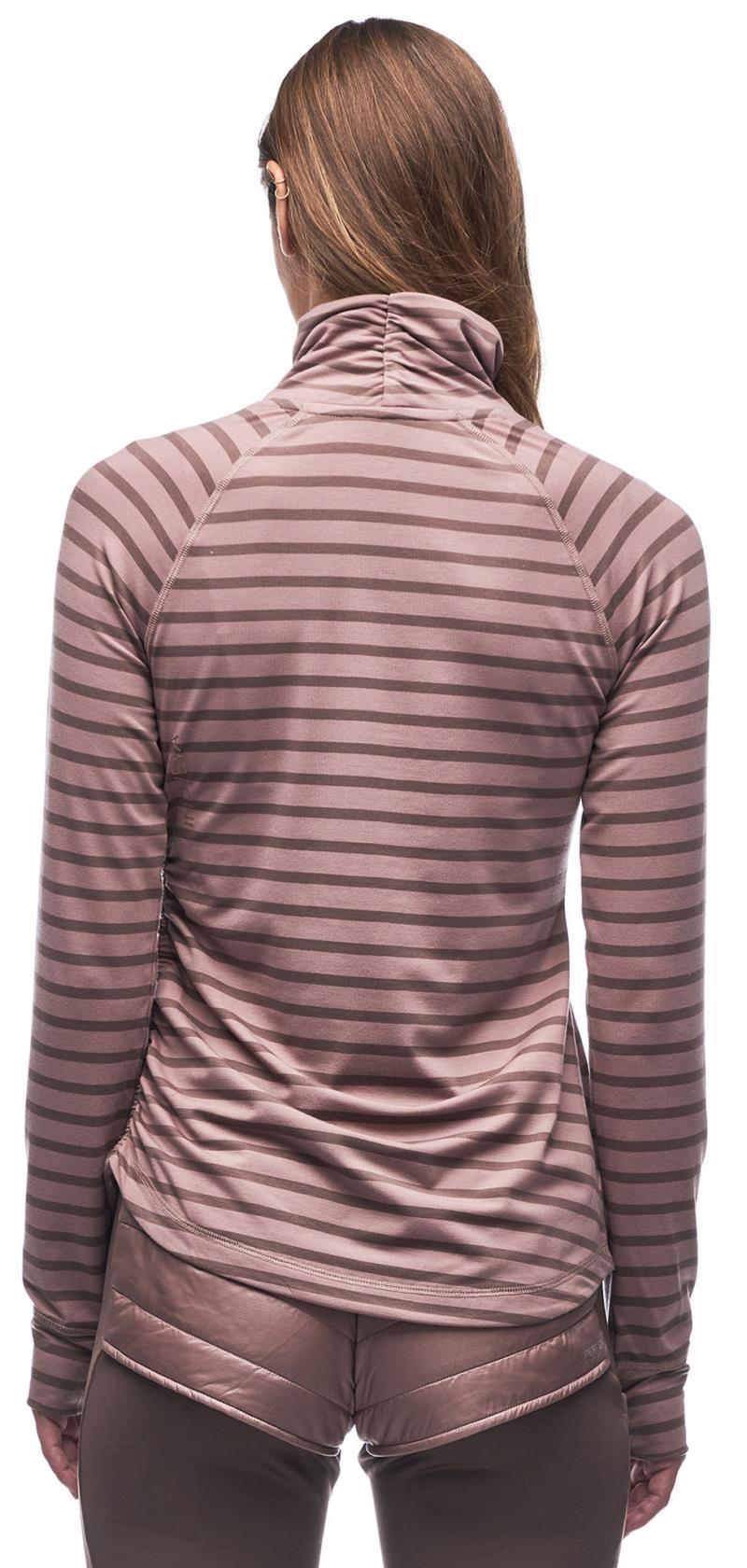 Riga II Turtle Neck Top - Womens - sepia rose / tuscan stripe 1