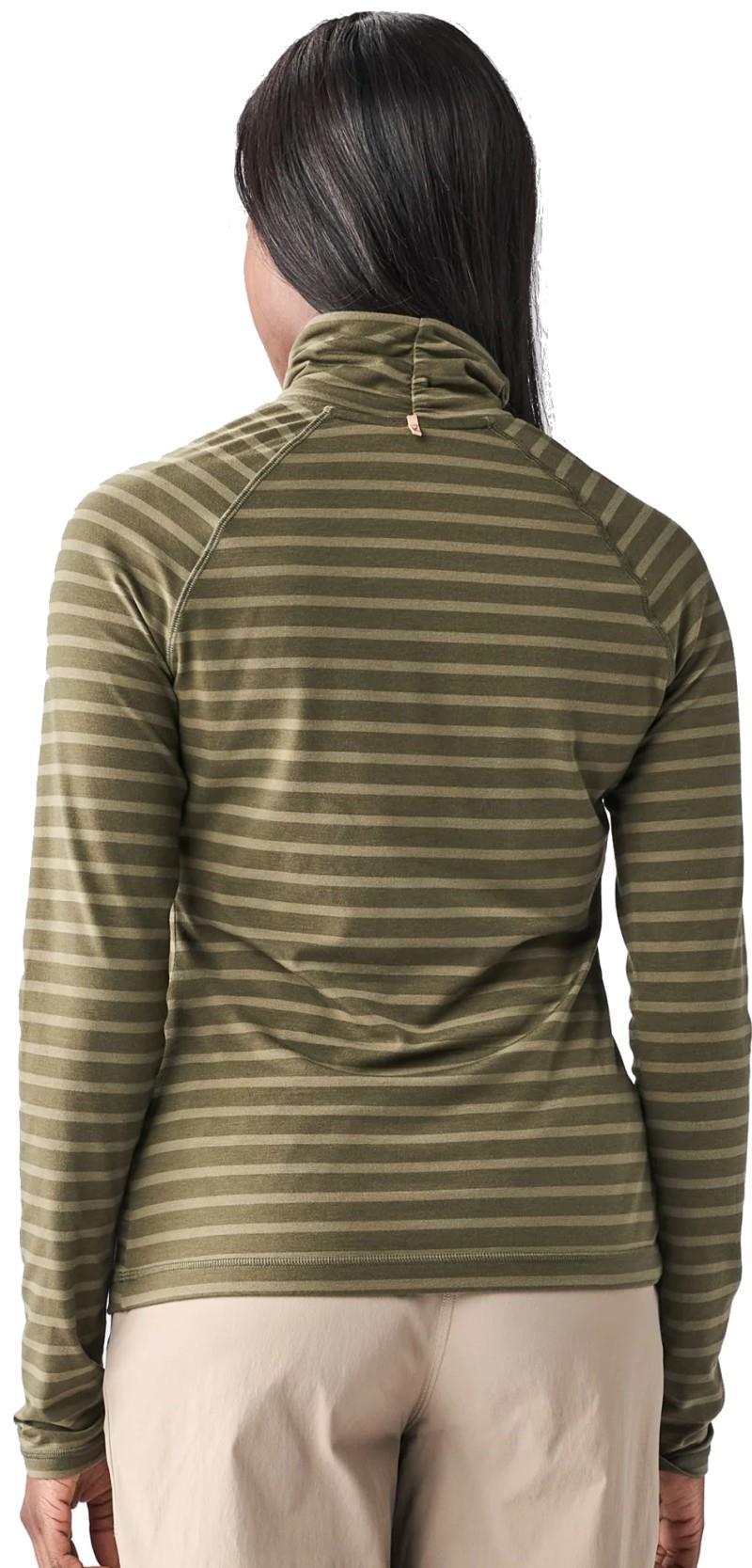 Riga Turtleneck IV - Womens - deep moss / verdale stripe 1