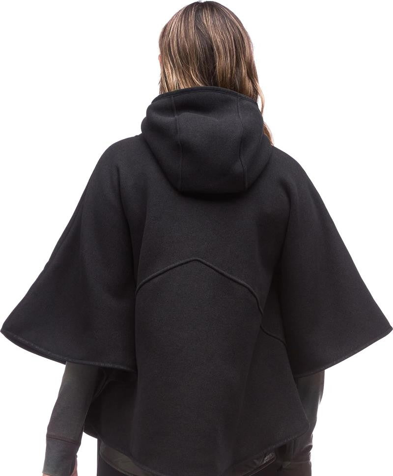 Satu Fleece Poncho - Womens - black 1