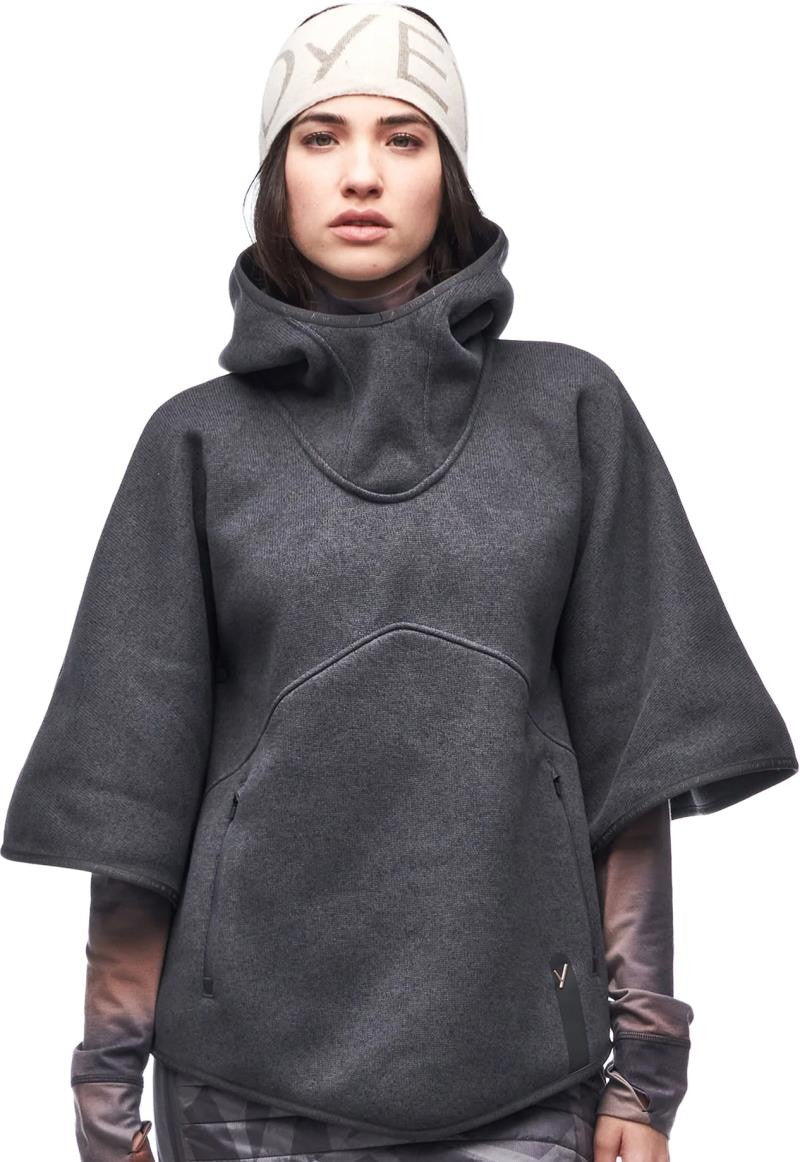Satu Fleece Poncho - Womens - storm sky 1