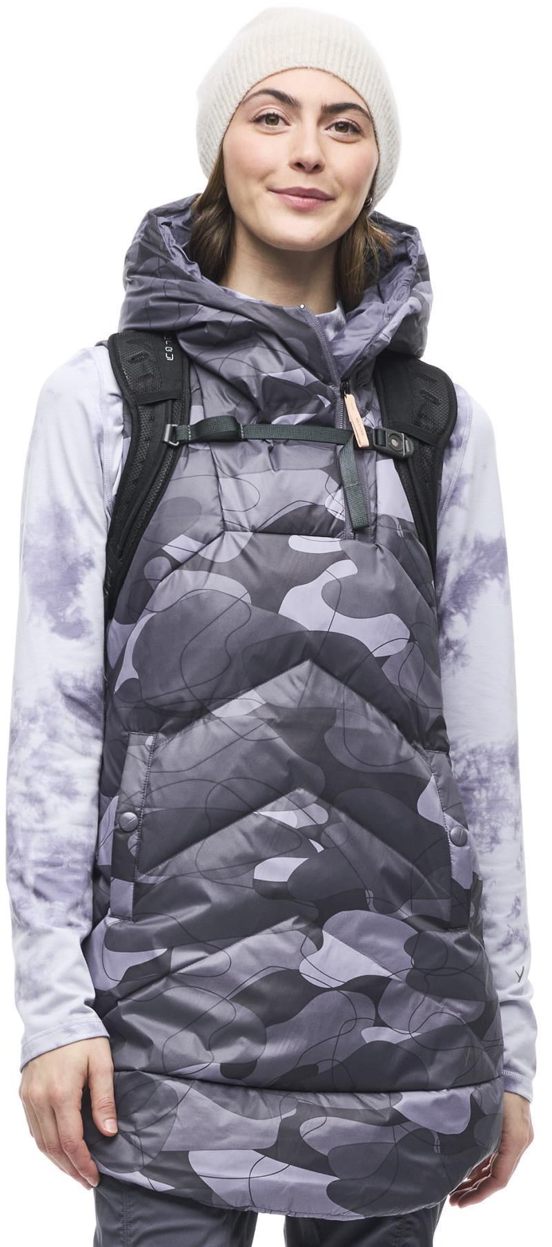 Selimut Hooded Dress - Womens - Anthracite Rocks Print 1