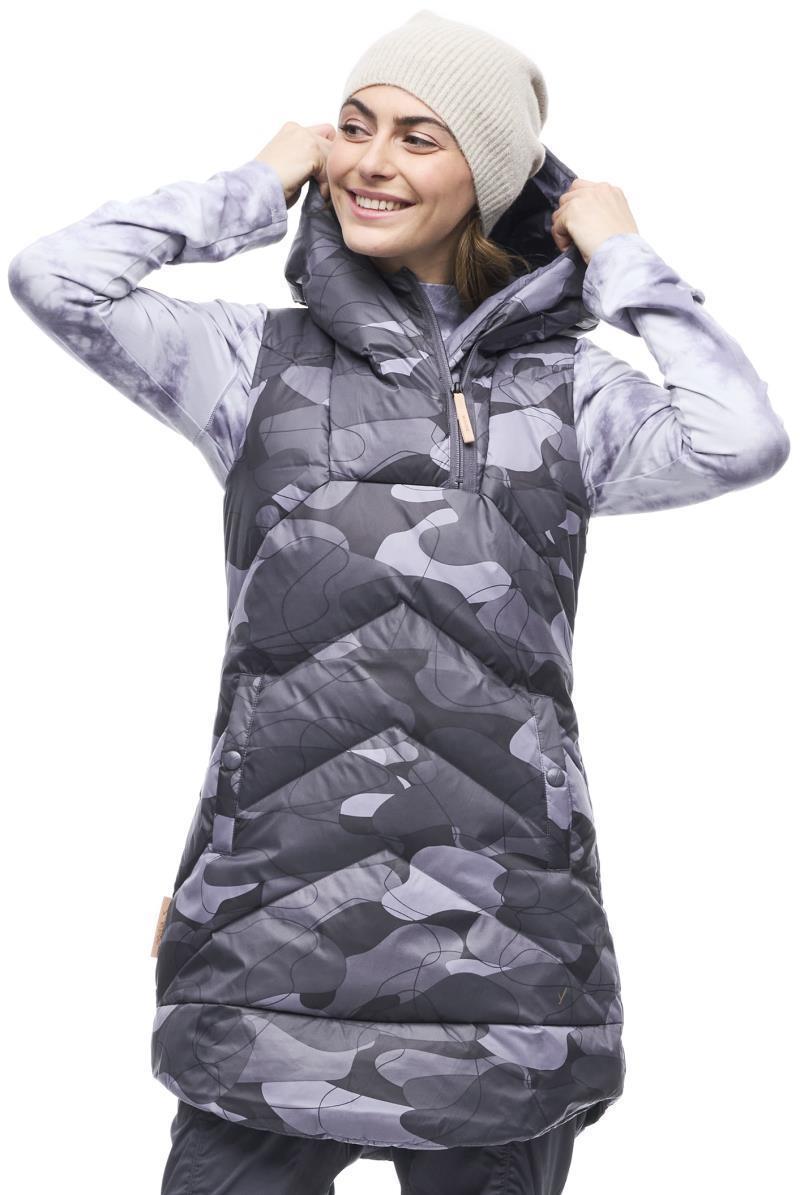 Selimut Hooded Dress - Womens - Anthracite Rocks Print 4