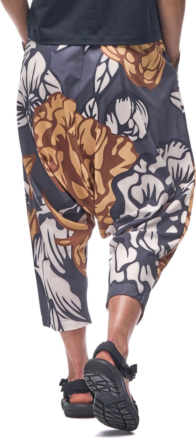 Seluar Harem Pants - Womens - hematite piwonia print 1