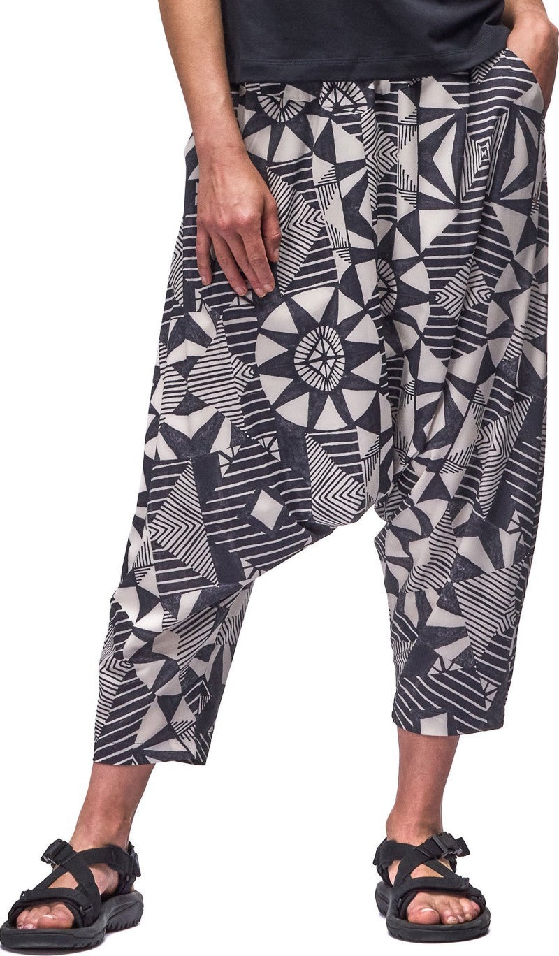 Seluar Harem Pants - Womens - hematite slate print 1