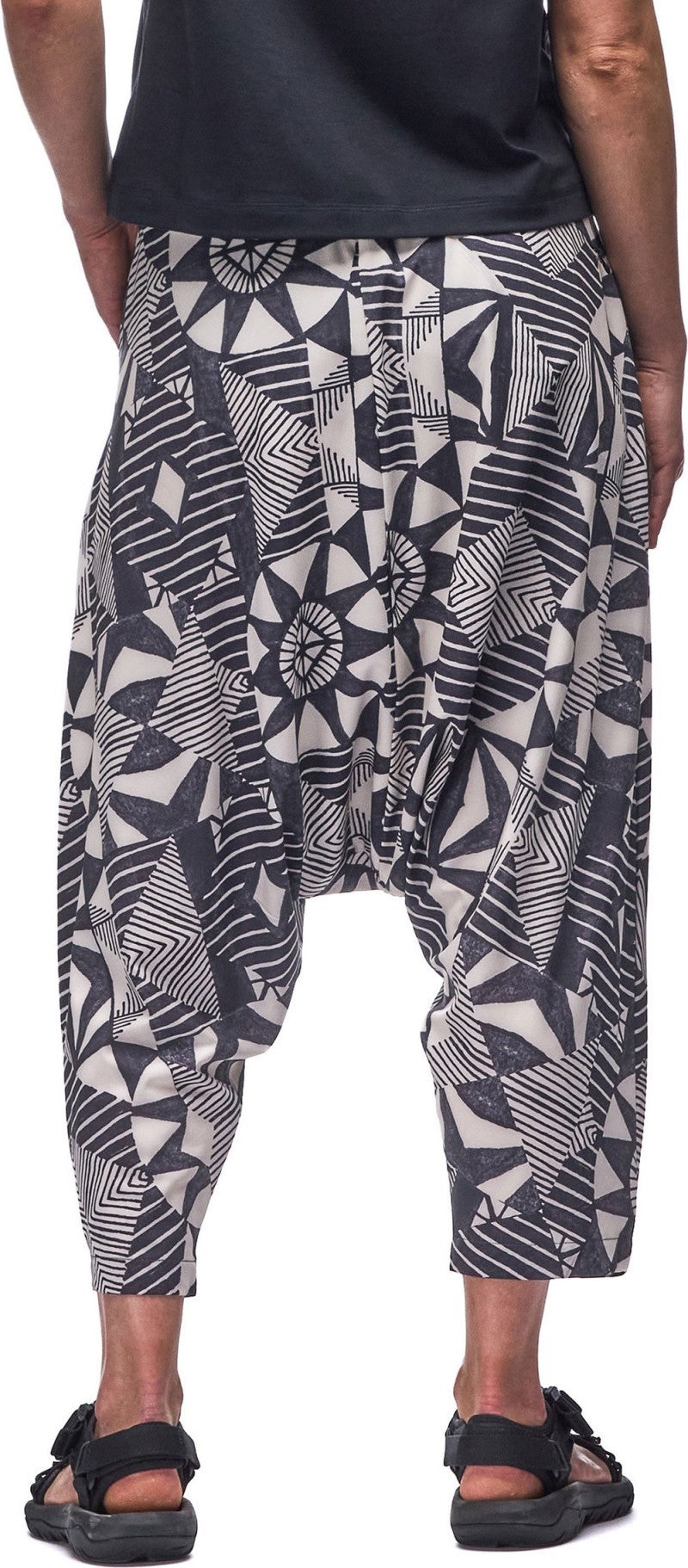 Seluar Harem Pants - Womens - hematite slate print 1