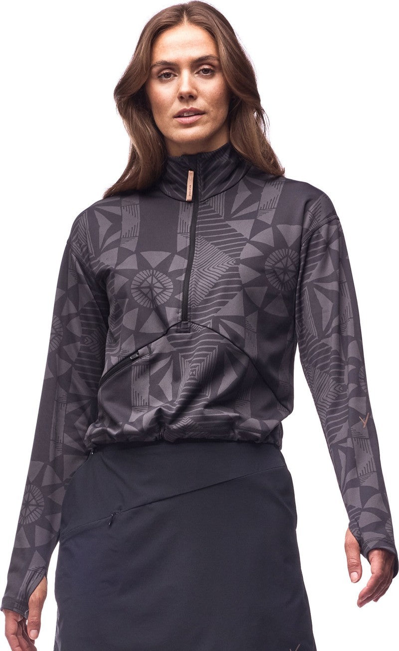 Sendero Anorak - Womens - black slate print 1
