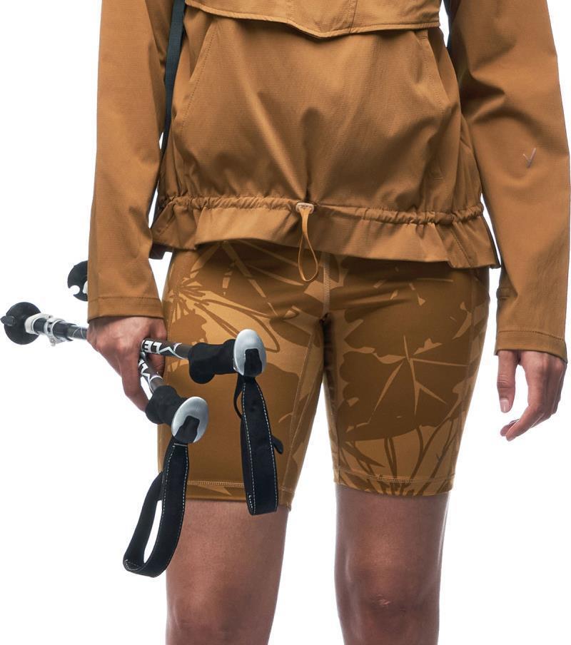 Sendero Bike Shorts, 8" Inseam - Womens - Bronze Botanical Print 2