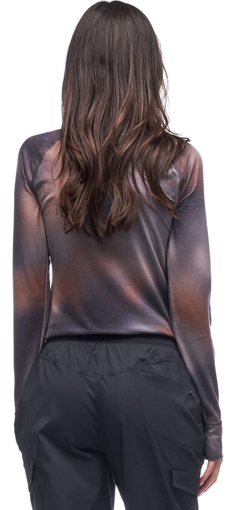 Strika II Cross Over Collar Top - Womens - cobalt aurora print 1