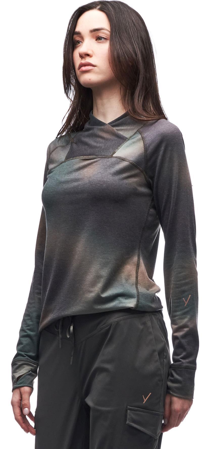 Strika II Cross Over Collar Top - Womens - cypress aurora print 1