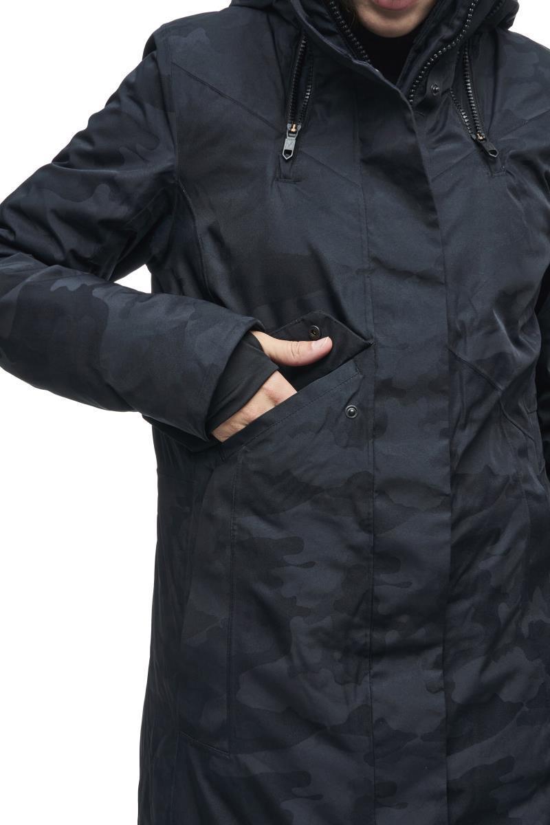 Touman Long Jacket - Womens - Black Camo 8