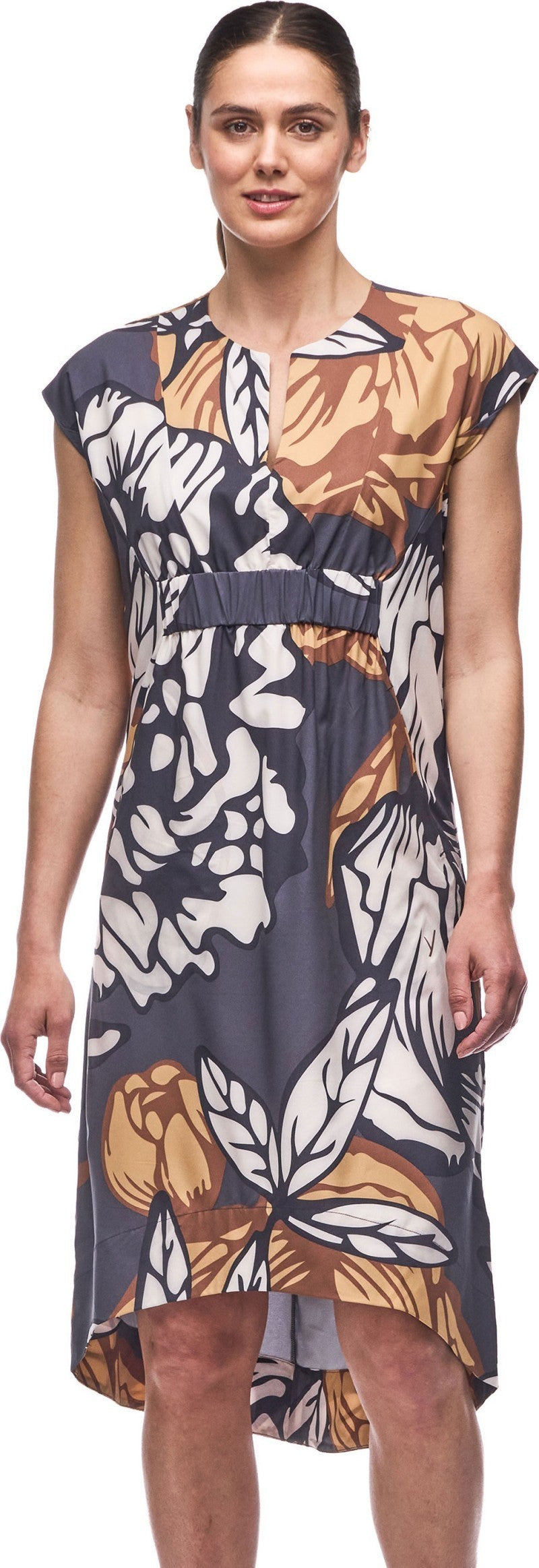 Tuli Dress - hematite piwonia print 1