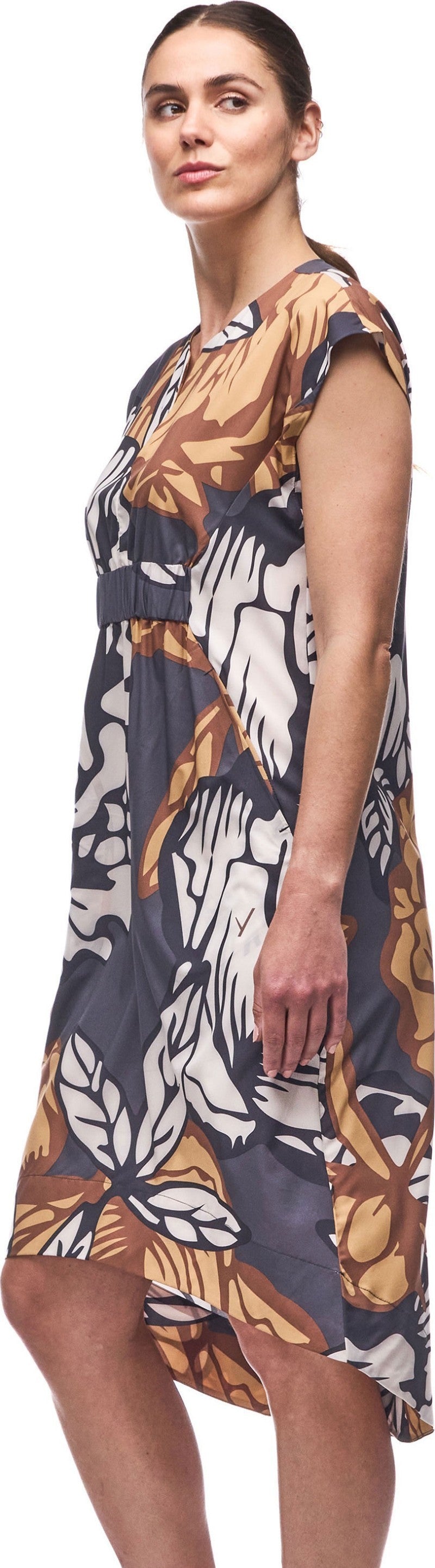 Tuli Dress - hematite piwonia print 1