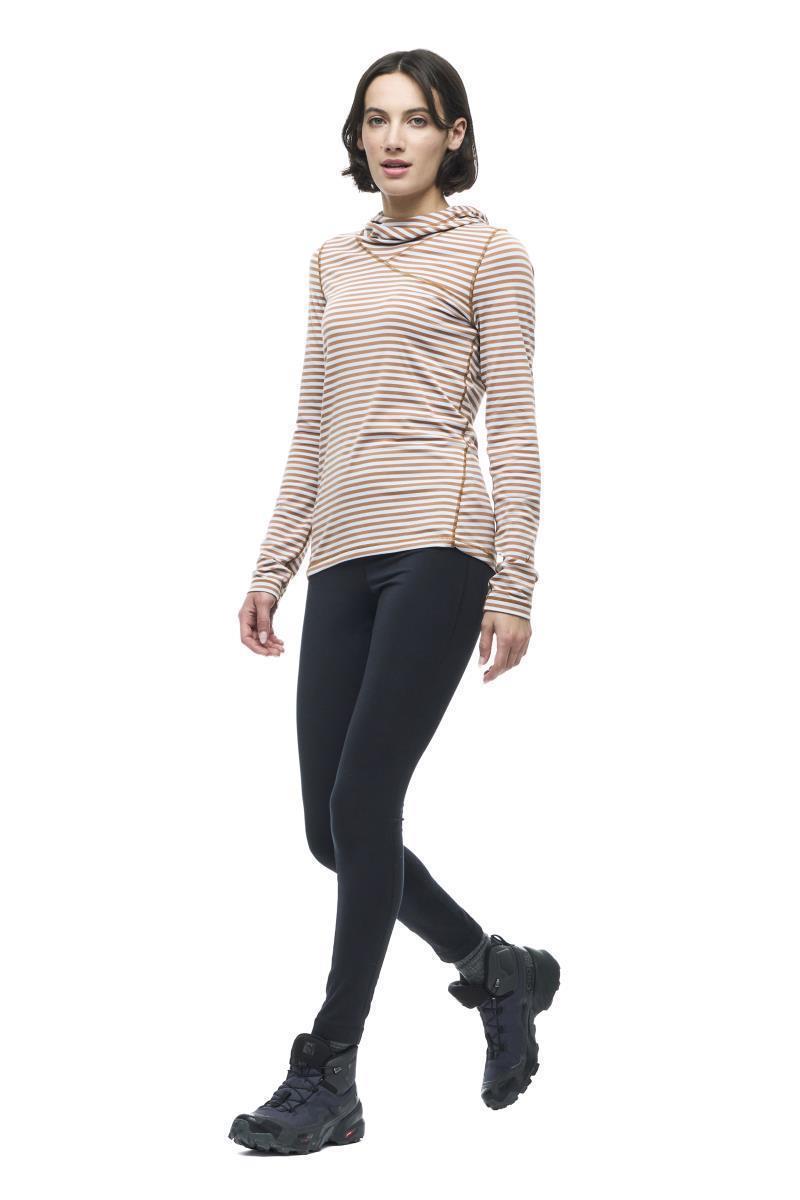 Tulum LS Hooded Shirt - Womens - Stratus Feline Stripe 3