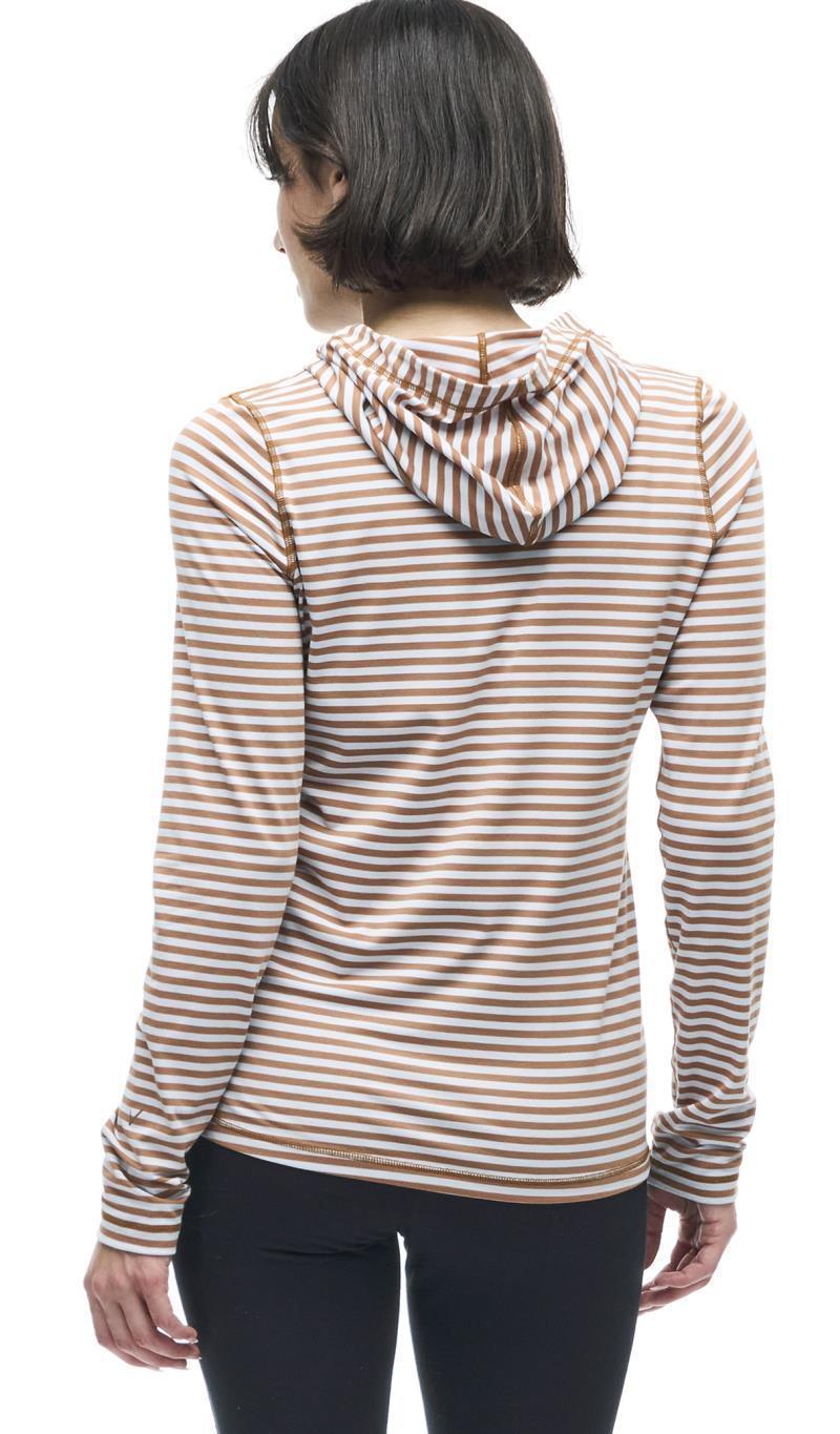 Tulum LS Hooded Shirt - Womens - Stratus Feline Stripe 2