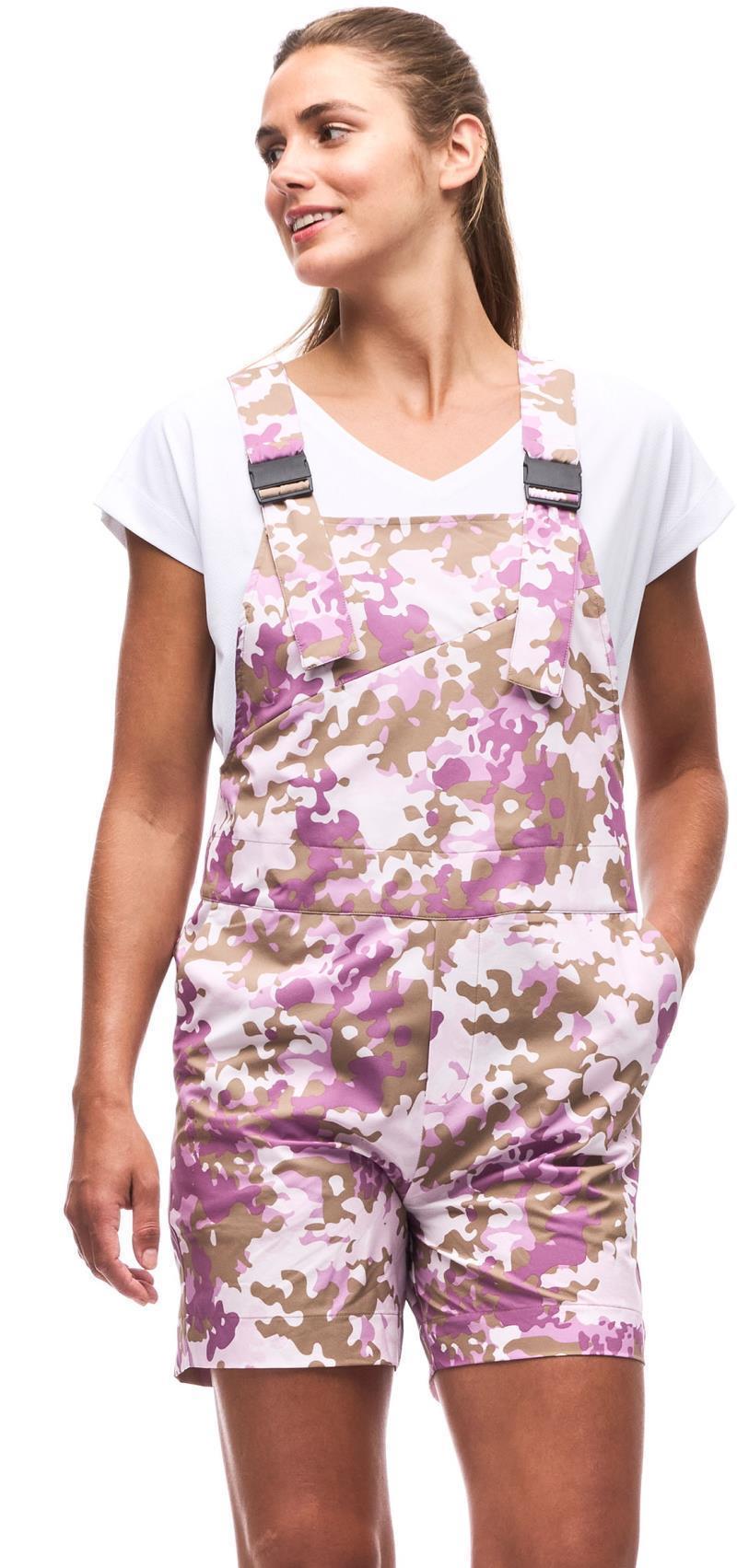 Vane Short Overalls - Womens - Cotton Candy Water Print 1